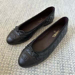 Chanel Quilted Ballet Flat - Black